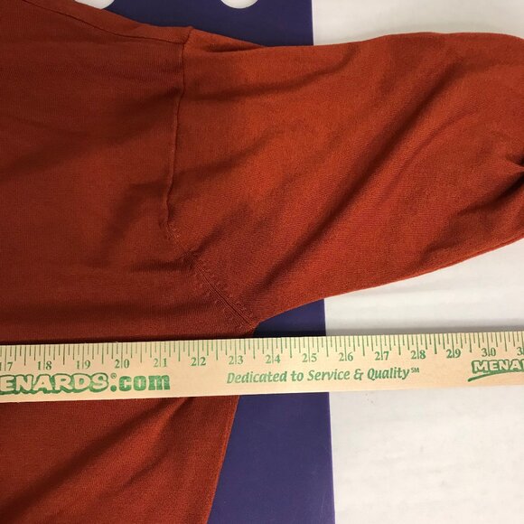 TOMMY BAHAMA BURNT ORANGE 1/4 ZIP SILK BLEND SHIRT SIZE XL - Picture 6 of 8